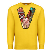 Lemon farm life alphabet lowercase letters v Premium Sweatshirt - BundleAndBundleShop
