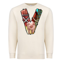 Sandshell farm life alphabet lowercase letters v Premium Sweatshirt - BundleAndBundleShop