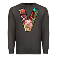 Smoke farm life alphabet lowercase letters v Premium Sweatshirt - BundleAndBundleShop