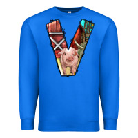 True Royal farm life alphabet lowercase letters v Premium Sweatshirt - BundleAndBundleShop