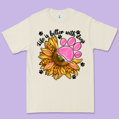 Life Is Better With Dogs Premium Tee Designed By Nancycooperartshop
