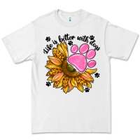 White life is better with dogs Premium Tee - NancyCooperArtShop