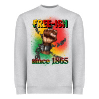 Heather Grey free ish since 1865 juneteenth Heavyweight Sweatshirt - CowGirlArtShop