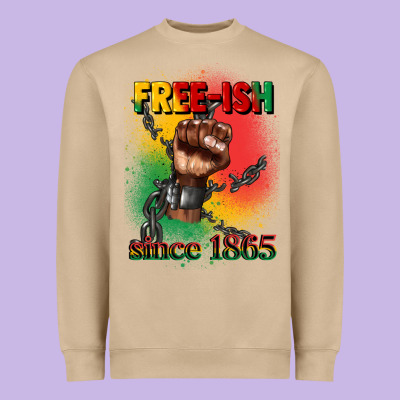 Free Ish Since 1865 Juneteenth Heavyweight Sweatshirt Designed By Cowgirlartshop