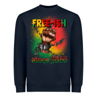 Navy free ish since 1865 juneteenth Heavyweight Sweatshirt - CowGirlArtShop