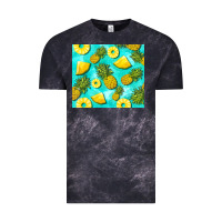 Cloud Black blue pineapple Vintage Tee - BarkalooDesign