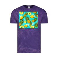 Cloud Purple blue pineapple Vintage Tee - BarkalooDesign