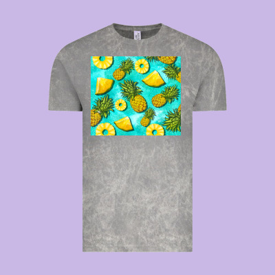Blue Pineapple Vintage Tee Designed By Barkaloodesign
