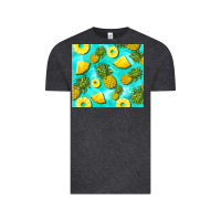 Vintage Black blue pineapple Vintage Tee - BarkalooDesign
