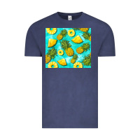 Vintage Denim blue pineapple Vintage Tee - BarkalooDesign