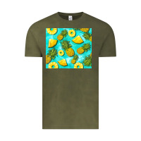 Vintage Olive blue pineapple Vintage Tee - BarkalooDesign