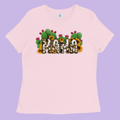 Cactus Cowhide Sunflower Mama And Mini Set Ladies Tee Designed By Jasminsmagicworld