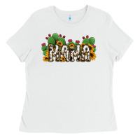 White Cactus Cowhide Sunflower Mama and Mini Set Ladies Tee - Jasminsmagicworld
