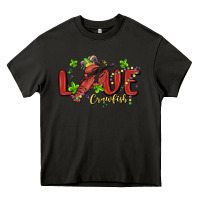 Asphalt mardi gras love crawfish Heavy Core Tee - MaliasSmallBusiness