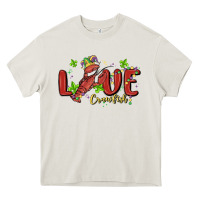Cream mardi gras love crawfish Heavy Core Tee - MaliasSmallBusiness
