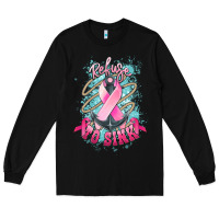 Black refuse to sink cancer anchor Long Sleeve Tee - NancyCooperArtShop