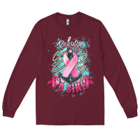 Burgundy refuse to sink cancer anchor Long Sleeve Tee - NancyCooperArtShop