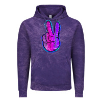 Cloud Purple Mermaid Peace Sign Vintage Hoodie - Jasminsmagicworld