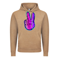 Vintage Coffee Mermaid Peace Sign Vintage Hoodie - Jasminsmagicworld