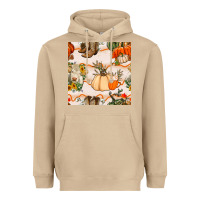 Mushroom fall heifer seamless pattern Heavyweight Hoodie - BundleAndBundleShop