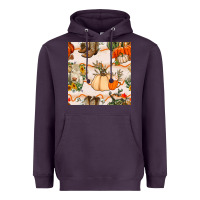 Plum fall heifer seamless pattern Heavyweight Hoodie - BundleAndBundleShop