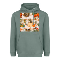 Sage fall heifer seamless pattern Heavyweight Hoodie - BundleAndBundleShop