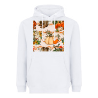 White fall heifer seamless pattern Heavyweight Hoodie - BundleAndBundleShop