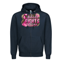 Navy Nobody fights alone Cancer Zipper Hoodie - FaDigitalArtStudio