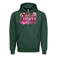 Sports Green Nobody fights alone Cancer Zipper Hoodie - FaDigitalArtStudio