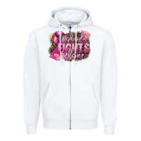 White Nobody fights alone Cancer Zipper Hoodie - FaDigitalArtStudio