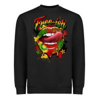 Black free ish juneteenth lips Heavyweight Sweatshirt - CowGirlArtShop