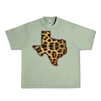 Oil Green Western Texas Map Leopard Pattern Urban Heavy Tee - Bettercallsaul