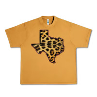 Peanut Butter Western Texas Map Leopard Pattern Urban Heavy Tee - Bettercallsaul