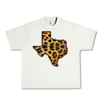 Pistachio Western Texas Map Leopard Pattern Urban Heavy Tee - Bettercallsaul