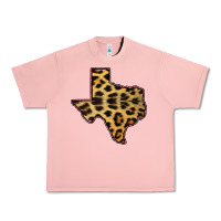 Salmon Western Texas Map Leopard Pattern Urban Heavy Tee - Bettercallsaul