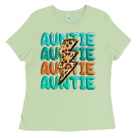 Auntıe With Lightning Bolt Ladies Tee | Teevron