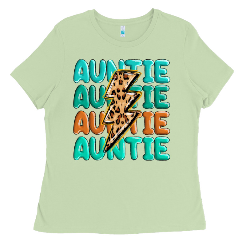 Auntıe With Lightning Bolt Ladies Tee by MaliasSmallBusiness | Teevron