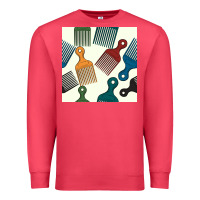 Cardinal afro combs seamless patterns Premium Sweatshirt - BundleAndBundleShop