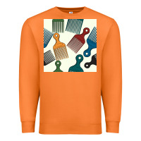 Carrot afro combs seamless patterns Premium Sweatshirt - BundleAndBundleShop