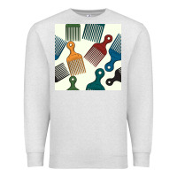 Oatmeal Heather afro combs seamless patterns Premium Sweatshirt - BundleAndBundleShop