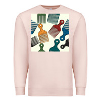 Pale Pink afro combs seamless patterns Premium Sweatshirt - BundleAndBundleShop