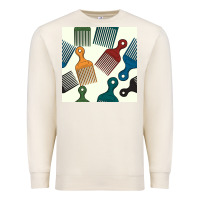 Sandshell afro combs seamless patterns Premium Sweatshirt - BundleAndBundleShop
