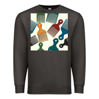 Smoke afro combs seamless patterns Premium Sweatshirt - BundleAndBundleShop