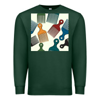 Sports Green afro combs seamless patterns Premium Sweatshirt - BundleAndBundleShop