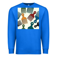 True Royal afro combs seamless patterns Premium Sweatshirt - BundleAndBundleShop