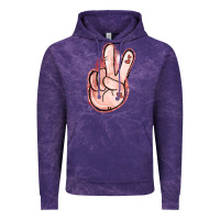 Cloud Purple Floral Argyle Peace Sign Vintage Hoodie - Jasminsmagicworld