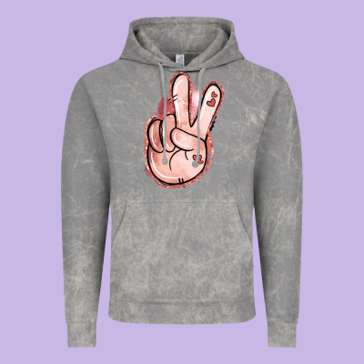 Floral Argyle Peace Sign Vintage Hoodie Designed By Jasminsmagicworld