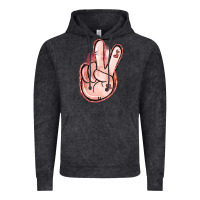 Vintage Black Floral Argyle Peace Sign Vintage Hoodie - Jasminsmagicworld