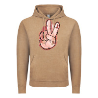 Vintage Coffee Floral Argyle Peace Sign Vintage Hoodie - Jasminsmagicworld