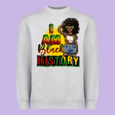 I Am Black History Juneteenth Heavyweight Sweatshirt Designed By Cowgirlartshop